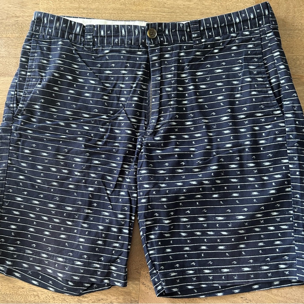 J. Crew Black and White Patterned Men's Shorts